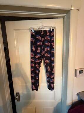 Home of the Brave American Flag Print Leggings Size Medium